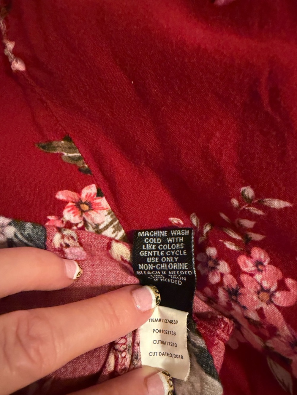 Womens Torrid Floral Mini Dress Size 0 / USA 10 12 Large Printed Red Sleeveless - Picture 6 of 6